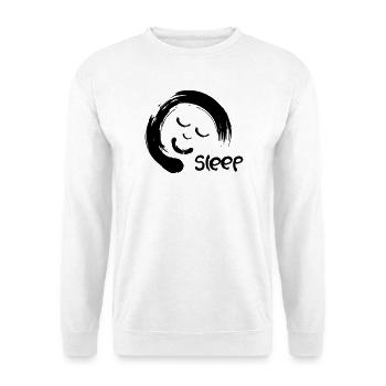 Sleeping face etc circle with sleeping face - Unisex Sweatshirt - white - Front