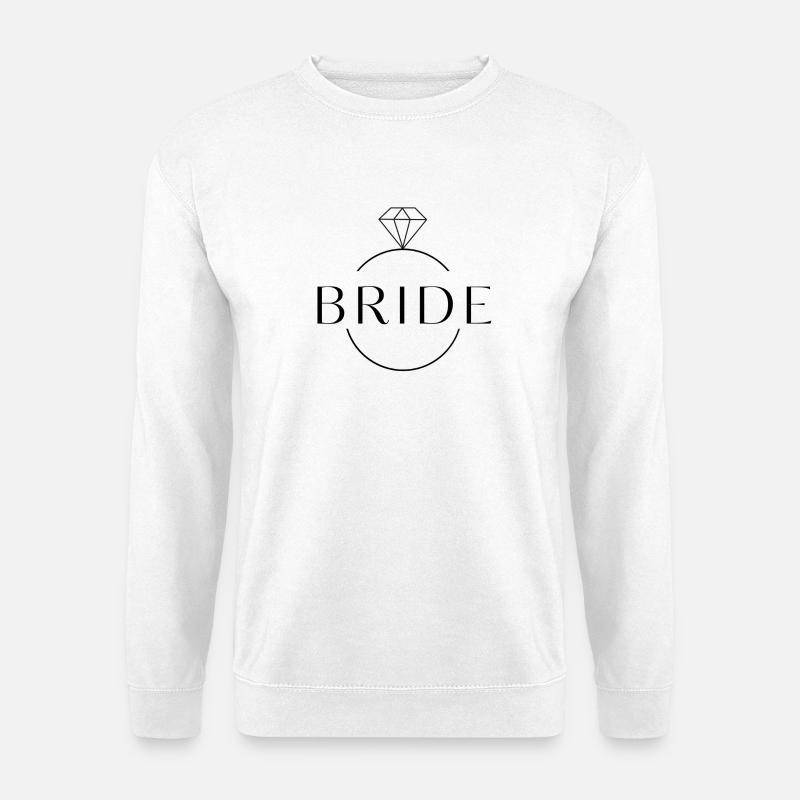 Team Bride Diamond Ring Personalizable - Unisex Sweatshirt - white
