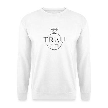 Trauzeugin! Diamant-Ring personalisierbar - Unisex Pullover - Weiß - Vorne