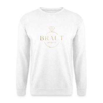 Braut-Mädels! Diamant-Ring personalisierbar - Unisex Pullover - Weiß - Vorne