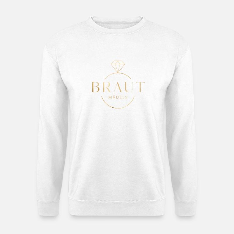 Braut-Mädels! Diamant-Ring personalisierbar - Unisex Pullover - Weiß