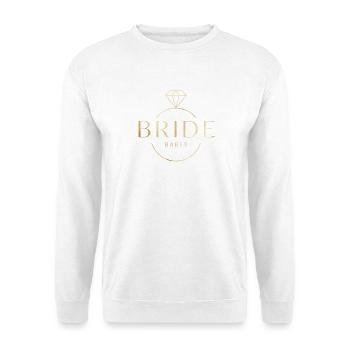 Bride Babes! Customisable diamond ring - Unisex Sweatshirt - white - Front