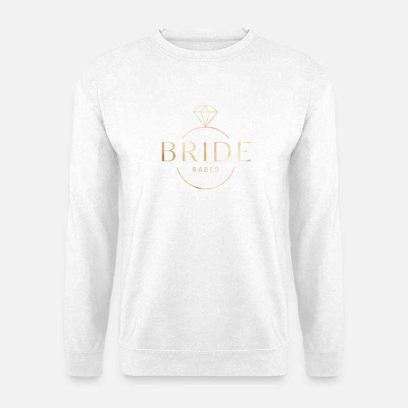 Bride Babes! Diamant-Ring personalisierbar - Unisex Pullover - Weiß