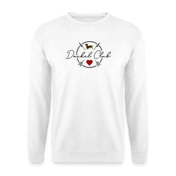 Goldene Dackelherz Silhouette - Unisex Pullover - Weiß - Vorne