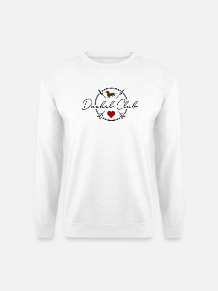 Goldene Dackelherz Silhouette - Unisex Pullover - Weiß