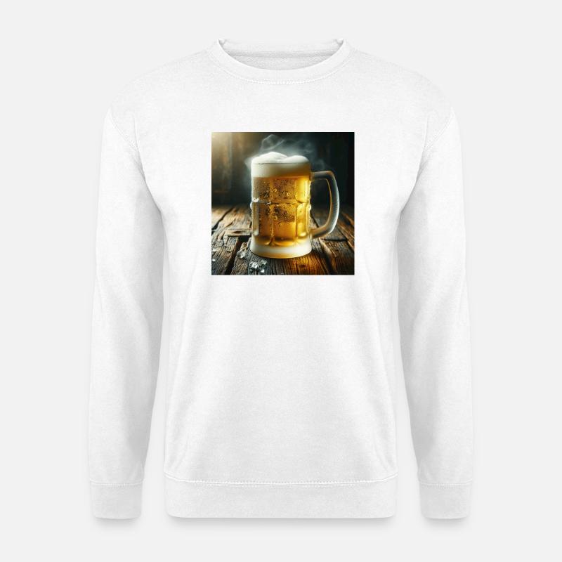Bierkrug - Unisex Pullover - Weiß