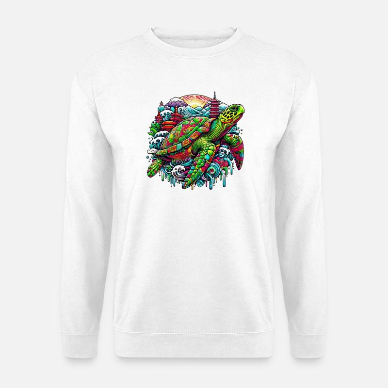 Japanische Schildkröte Japan Manga Comic - Unisex Pullover - Weiß
