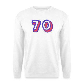 70. 70 ANS. 70e ANNIVERSAIRE. ANNIVERSAIRE 70 ANS. - Sweat-shirt Unisexe - blanc - Devant