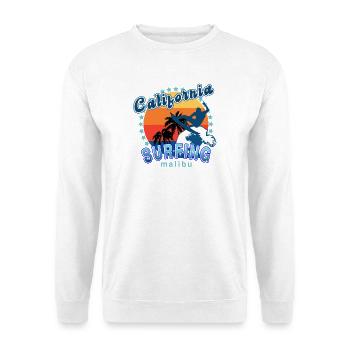 California surfing in Malibu. - Unisex Sweatshirt - white - Front