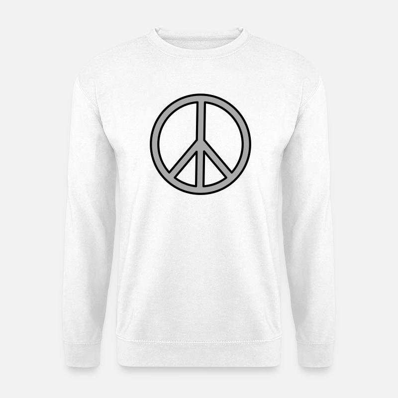 Peace Zeichen - Unisex Pullover - Weiß