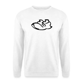 Laufschuh Kontur - Unisex Pullover - Weiß - Vorne