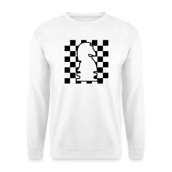 chess, horse, checkerboard, pattern, icon, graphic icon - Unisex Sweatshirt - white - Front