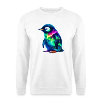 Aurora Borealis Pinguin - Unisex Pullover - Weiß - Vorne
