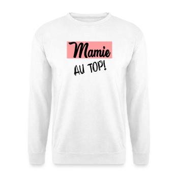 MAMIE. MAMAN. FÊTE DES MÈRES - Sweat-shirt Unisexe - blanc - Devant
