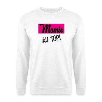 MAMIE. MAMAN. FÊTE DES MÈRES - Sweat-shirt Unisexe - blanc - Devant