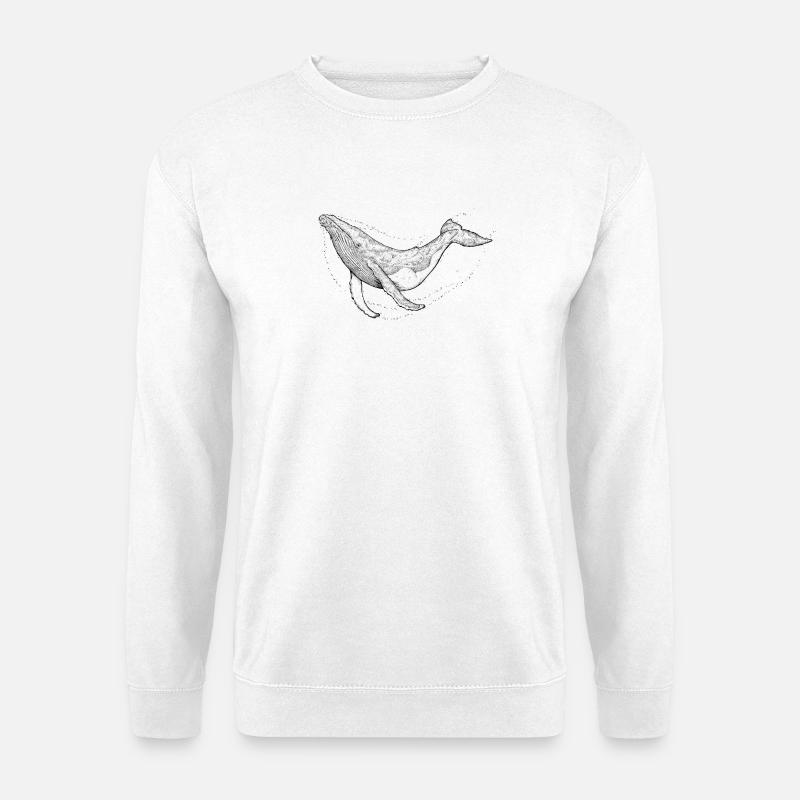 Humpback whale - Unisex Sweatshirt - white