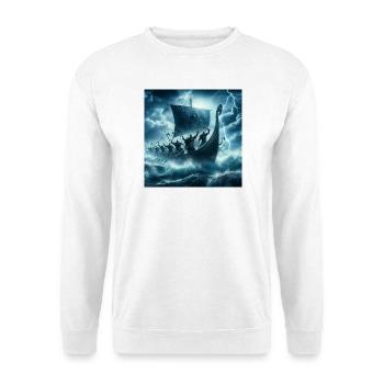 Navire viking - Sweat-shirt Unisexe - blanc - Devant