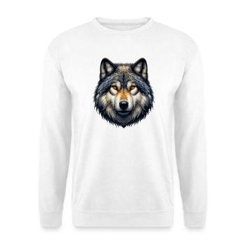 Loup - Sweat-shirt Unisexe - blanc - Devant