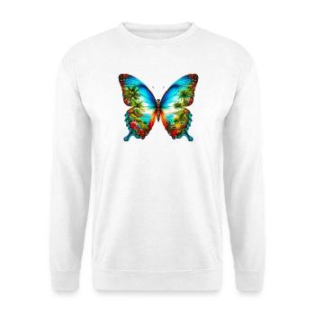 Schmetterling - Unisex Pullover - Weiß - Vorne