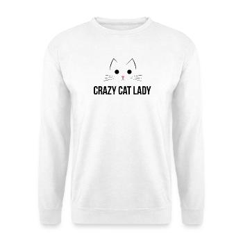 crazy cat lady katze katzenmama haustier süß - Unisex Pullover - Weiß - Vorne