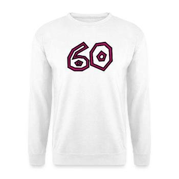60. 60 YEARS. 60th ANNIVERSARY. 60TH BIRTHDAY. - Unisex Sweatshirt - white - Front