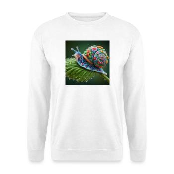 Blühende Schnecke - Unisex Pullover - Weiß - Vorne