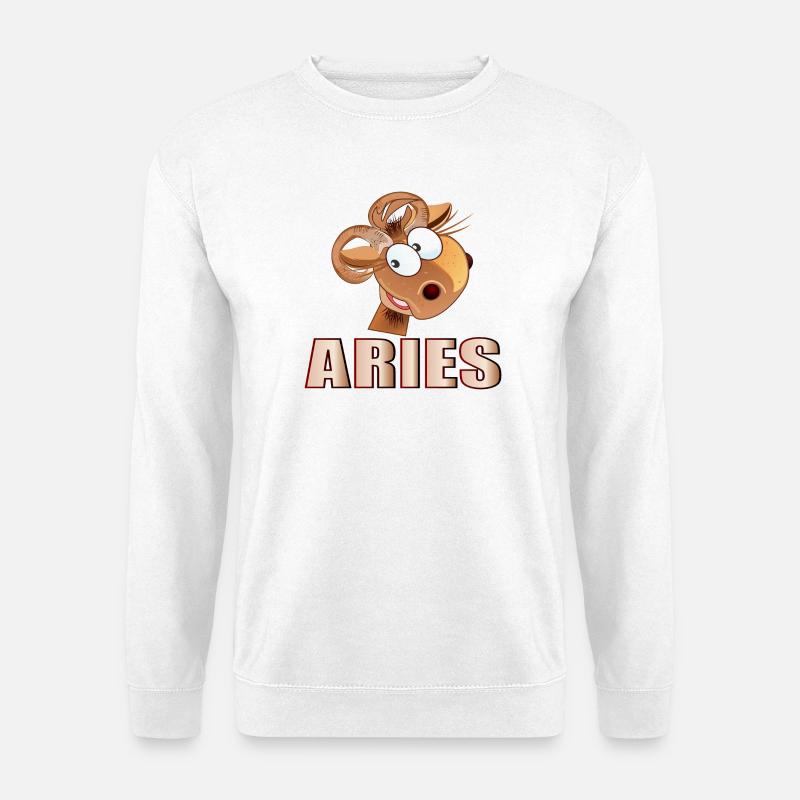 WIDDER STERNZEICHEN MÄRZ APRIL - Unisex Pullover - Weiß