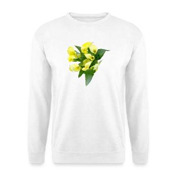 Delicate yellow calla flowers - Unisex Sweatshirt - white - Front
