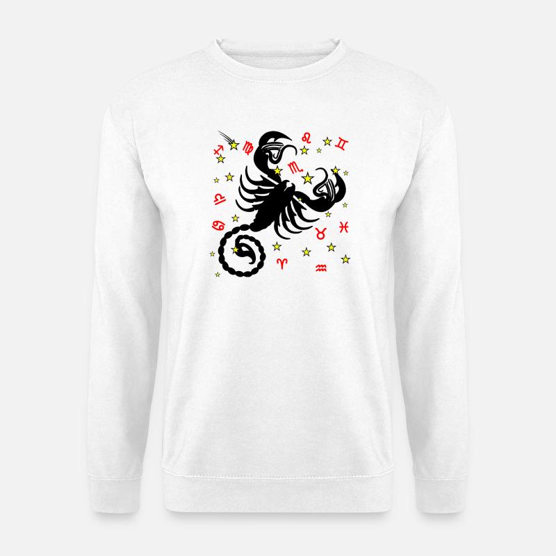 Sternzeichen Stern Logo Skorpion - Unisex Pullover - Weiß