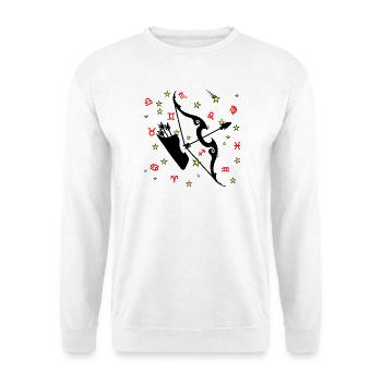 Signe du zodiaque signe étoile logo Sagittaire - Sweat-shirt Unisexe - blanc - Devant