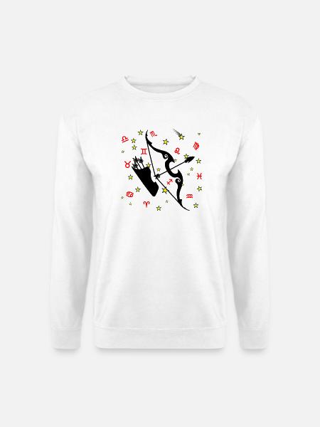 Sternzeichen Stern Logo Schütze - Unisex Pullover - Weiß