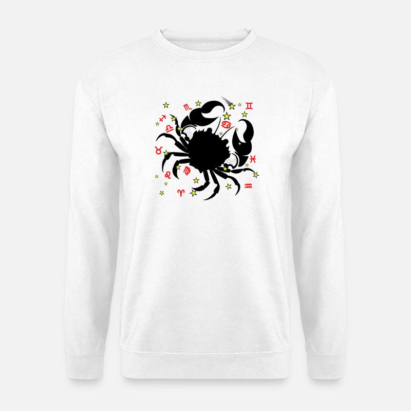 Sternzeichen Stern Logo Krebs - Unisex Pullover - Weiß