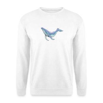 Buckelwal - Unisex Pullover - Weiß - Vorne