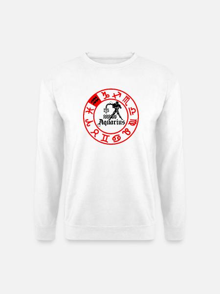 Zwölf Sternzeichen Wassermann Wassermann - Unisex Pullover - Weiß