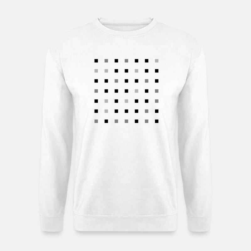 Quadrateraster - Unisex Pullover - Weiß