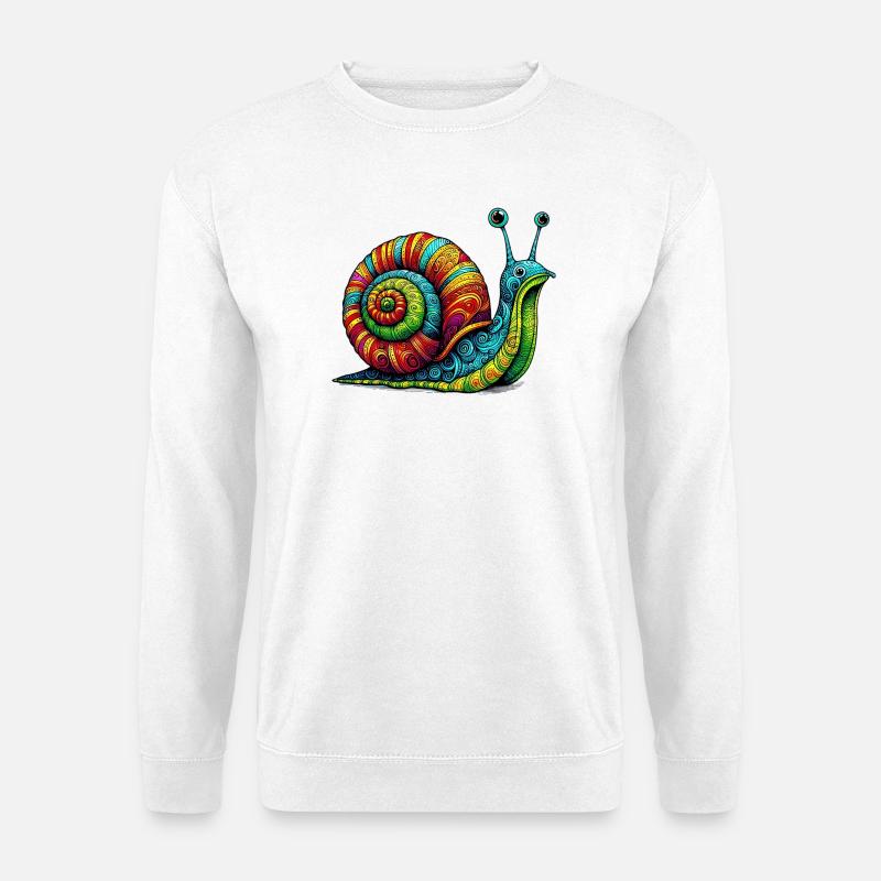 Schnecke - Unisex Pullover - Weiß