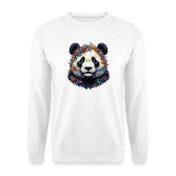 Panda - Unisex Pullover - Weiß - Vorne