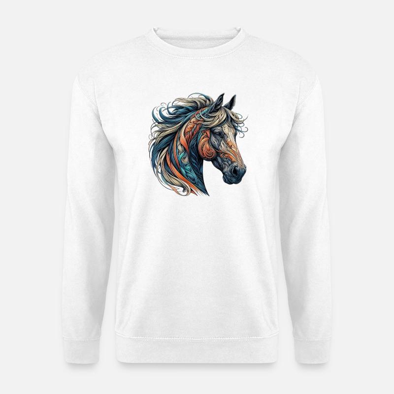 Pferd - Unisex Pullover - Weiß