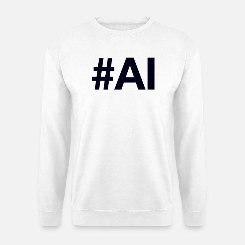 AI Artificial Intelligence - Unisex Sweatshirt - white