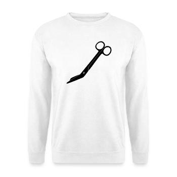 Bandage scissors - Unisex Sweatshirt - white - Front