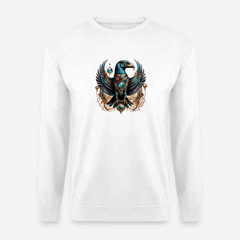Horus, der Falkengott. - Unisex Pullover - Weiß