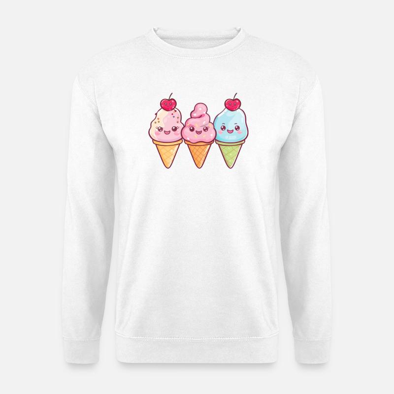 Die drei Eisfreunde! - Unisex Pullover - Weiß