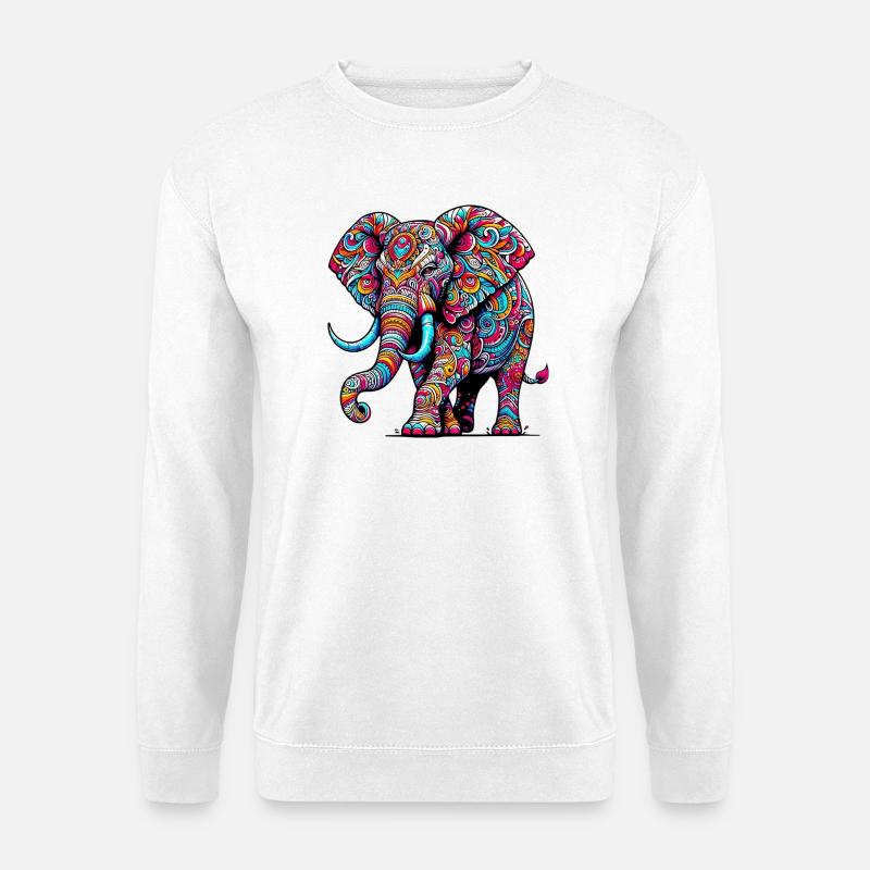 Elefant - Unisex Pullover - Weiß