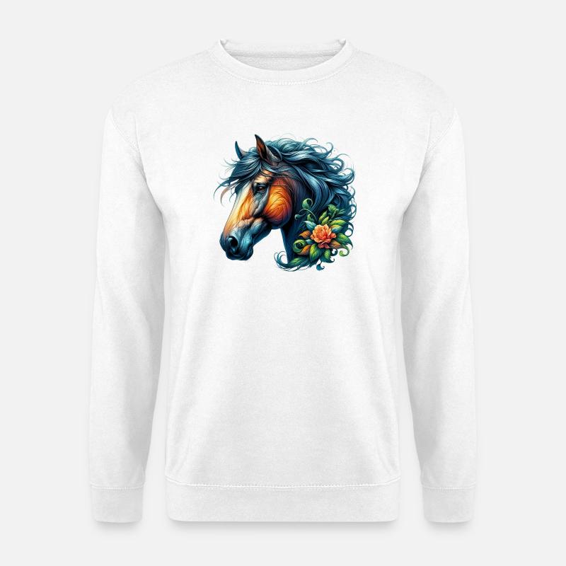 Pferd - Unisex Pullover - Weiß