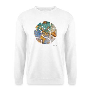 Colorful Abstraction with Gold Accents - Unisex Sweatshirt - white - Front