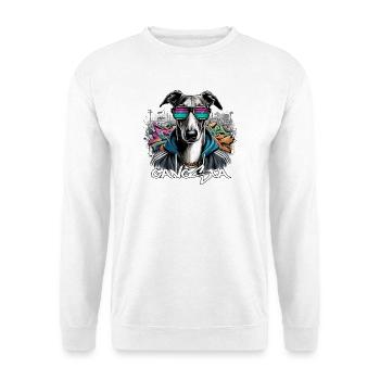 Greyhound Gangsta Dog Graffiti Gift - Unisex Sweatshirt - white - Front