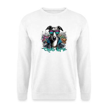 Greyhound Gangster Life Graffiti Gift - Unisex Sweatshirt - white - Front