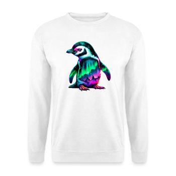 Aurora Borealis Pinguin - Unisex Pullover - Weiß - Vorne