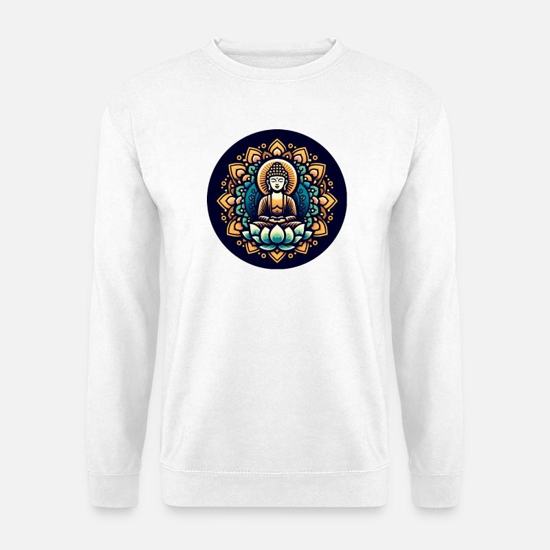Ruhe des Buddha - Unisex Pullover - Weiß