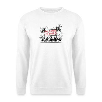 Sauvez les abeilles Nature Dicton Illustration Fleurs - Sweat-shirt Unisexe - blanc - Devant